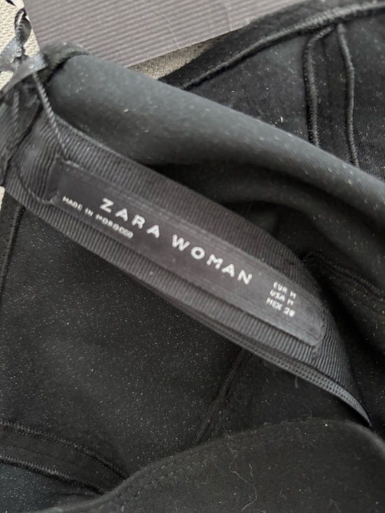 Zara Strapless Peplum Sweetheart Corset Bustier Top in Black Medium NWT - Picture 5 of 5